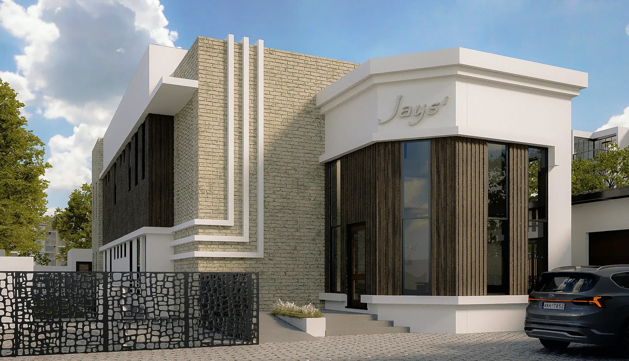 Exterior view of the Jays Place building